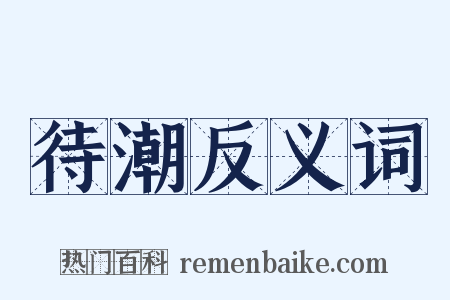 待潮反义词是什么意思的图片
